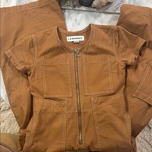 L.F. Markey Tan Jumpsuit